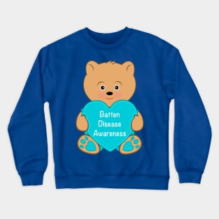 Batten Disease Awareness Teddy Bear Crewneck Sweatshirt